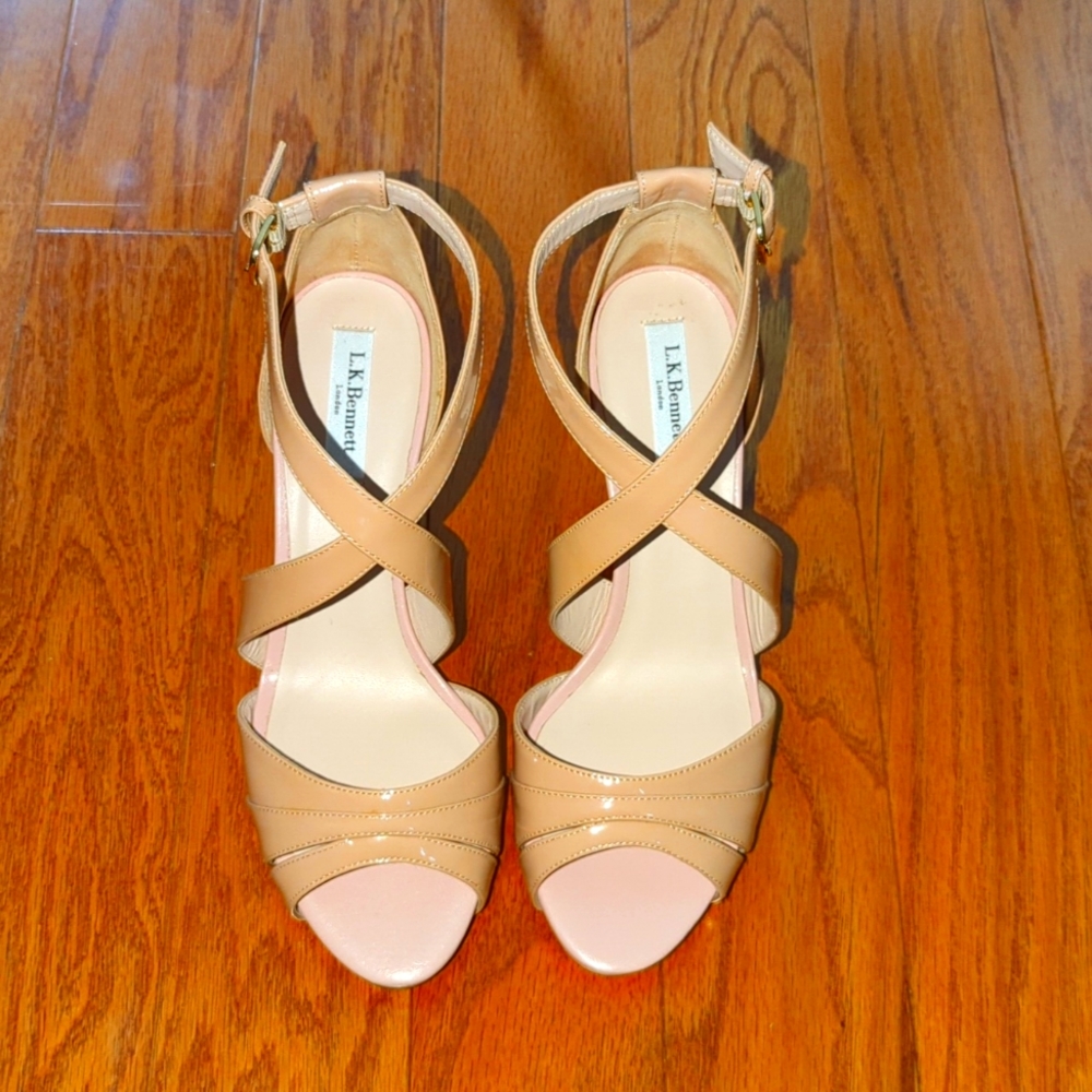 L.K. Bennett Nude Patent Leather Pumps